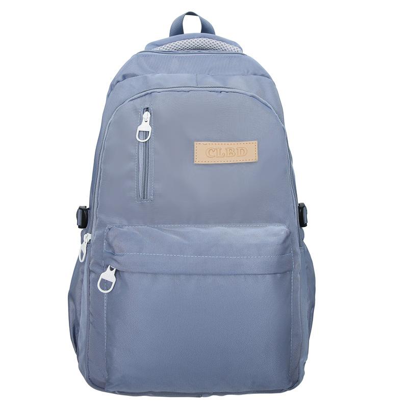 

New middle and high school student schoolbag female computer backpack large capacity travel backpack синій
