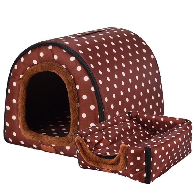 Pet Bed House Semi-closed Cave Tent for Small Animals Thicken Cushion Pad