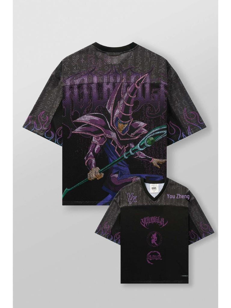 YOUNGLA Pánské nadměrné síťované rychleschnoucí letní sportovní tričko