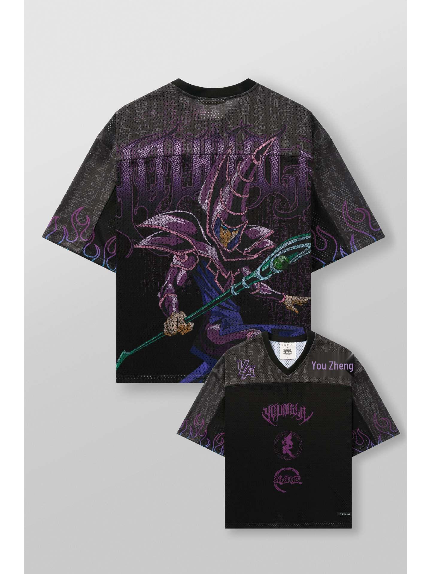 YOUNGLA Мужская летняя спортивная футболка оверсайз из сетки, быстросохнущая XXL