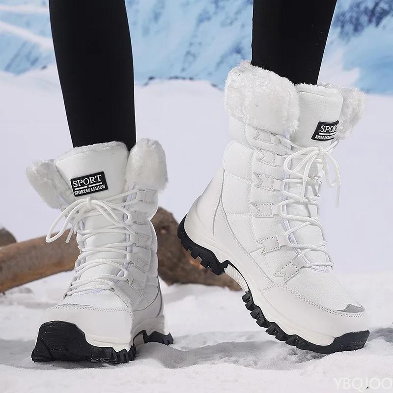 Women's Winter Warm Midsole Boots Thickened Cold Resistant Simple Comfortable Slip Resistant Wear-resistant Outdoor Hiking Boots