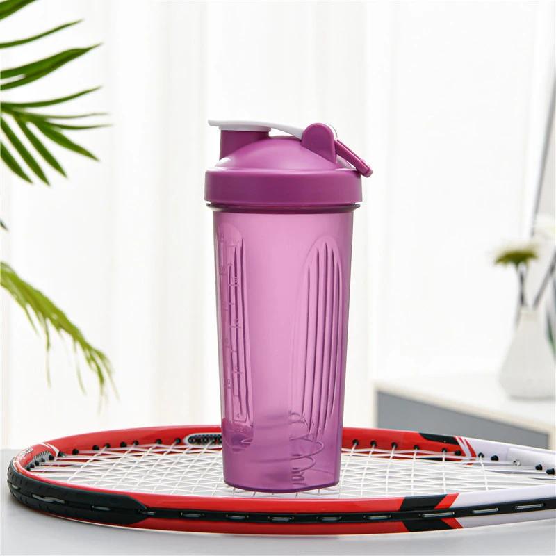 600ml Leichte Protein Pulver Shaker Flasche Auslaufsichere Wasserflasche für Fitnessstudio Fitness Training Sport Shaker Mischbecher mit Skala