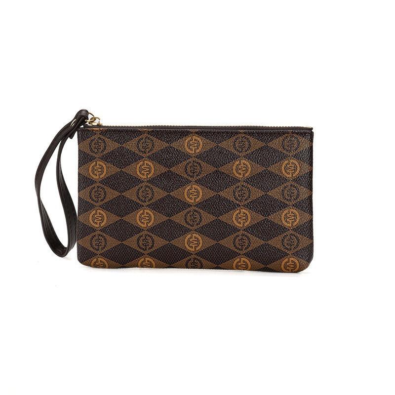 

Vintage Design Pattern Handbags for Women Men Phone Bags Long Zipper Purse Artificial Leather Card Holder Wallets 19*10*2.5cm