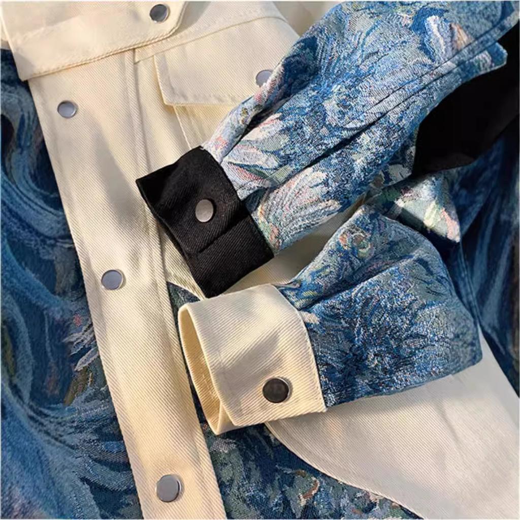 Embroidered Jacket Men's Spring and Autumn Work Jacket High-end Couple Baseball Uniform