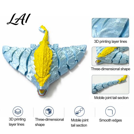 Sea Creature Toy, 3D Articulated Deep Home Decor Printed Horror Marine Animal Figure, Adults