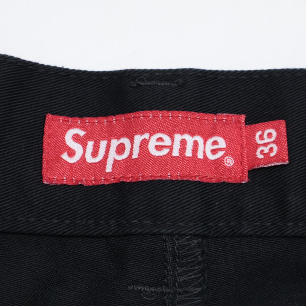 Supreme Black Cotton Pants Bottoms 36 blackUsed