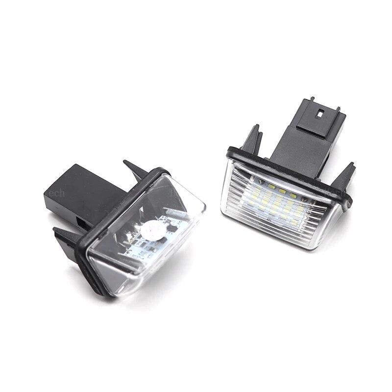 12V LED Number License Plate Light Lamps White Led CANBUS No Error For Peugeot 206 207 307 308 407 5008 Partner Citroen C3 C4 C5