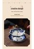 Creative Blue & White Porcelain Umbrella Tea Strainer - Ceramic Rotating Filter & Tea Table Decoration