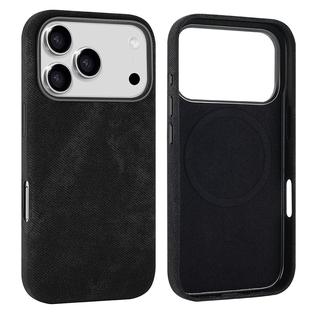 Fleece Strong Magnetic Charging Phone Case for iPhone 17 Pro Max 16 Plus Air 15 14 13 12 Pro Metal Lens Frame Protective Cover