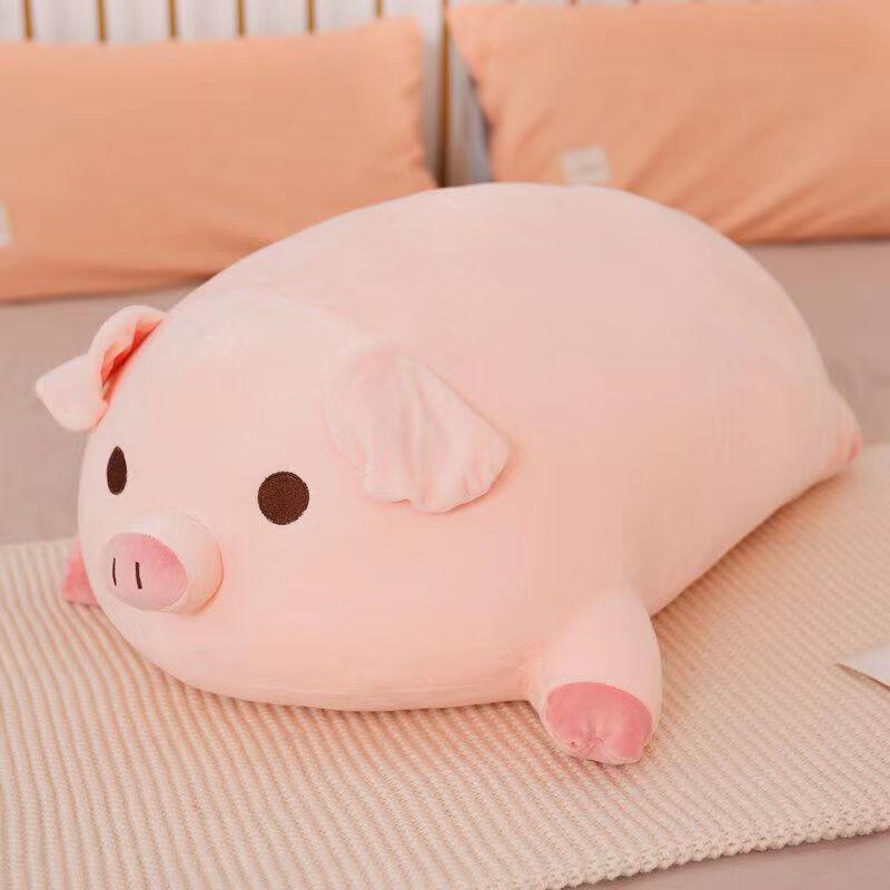Cute Pig Plush Pillow: Washable Stuffed Toy Doll for Sleeping or Girls' Birthday Gift