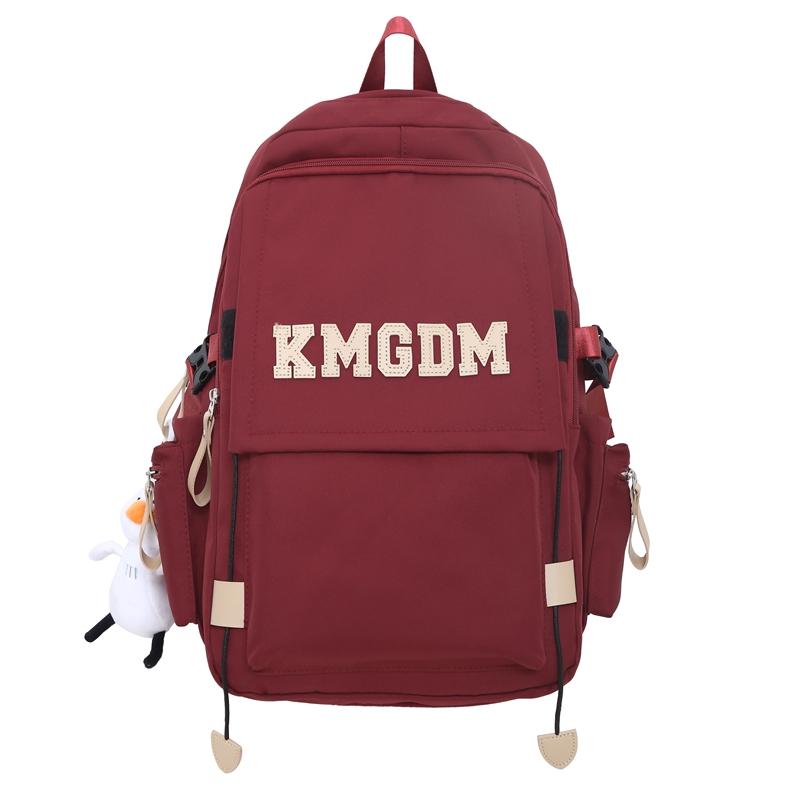 

Жіночий шкільний рюкзак із літерним принтом Чоловічий дорожній рюкзак Рюкзак для учнів середньої школи червоний