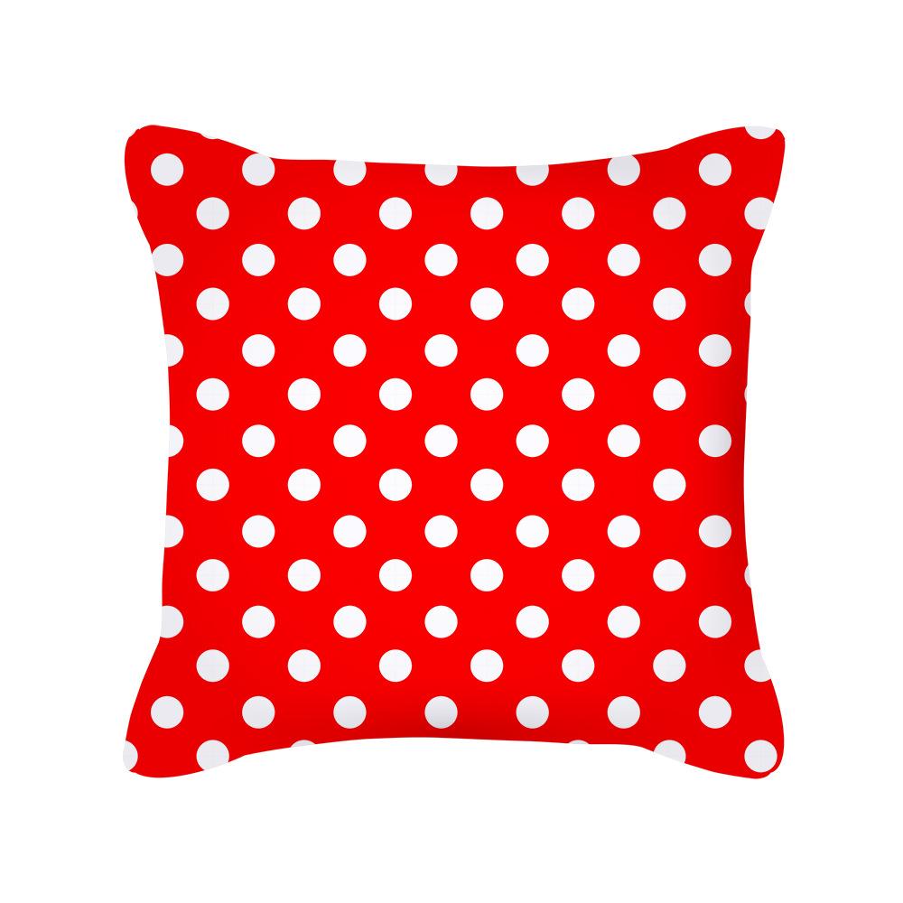 Nordic Red Geometric Love Valentine's Day Peach Skin Pillowcase Cushion New Home