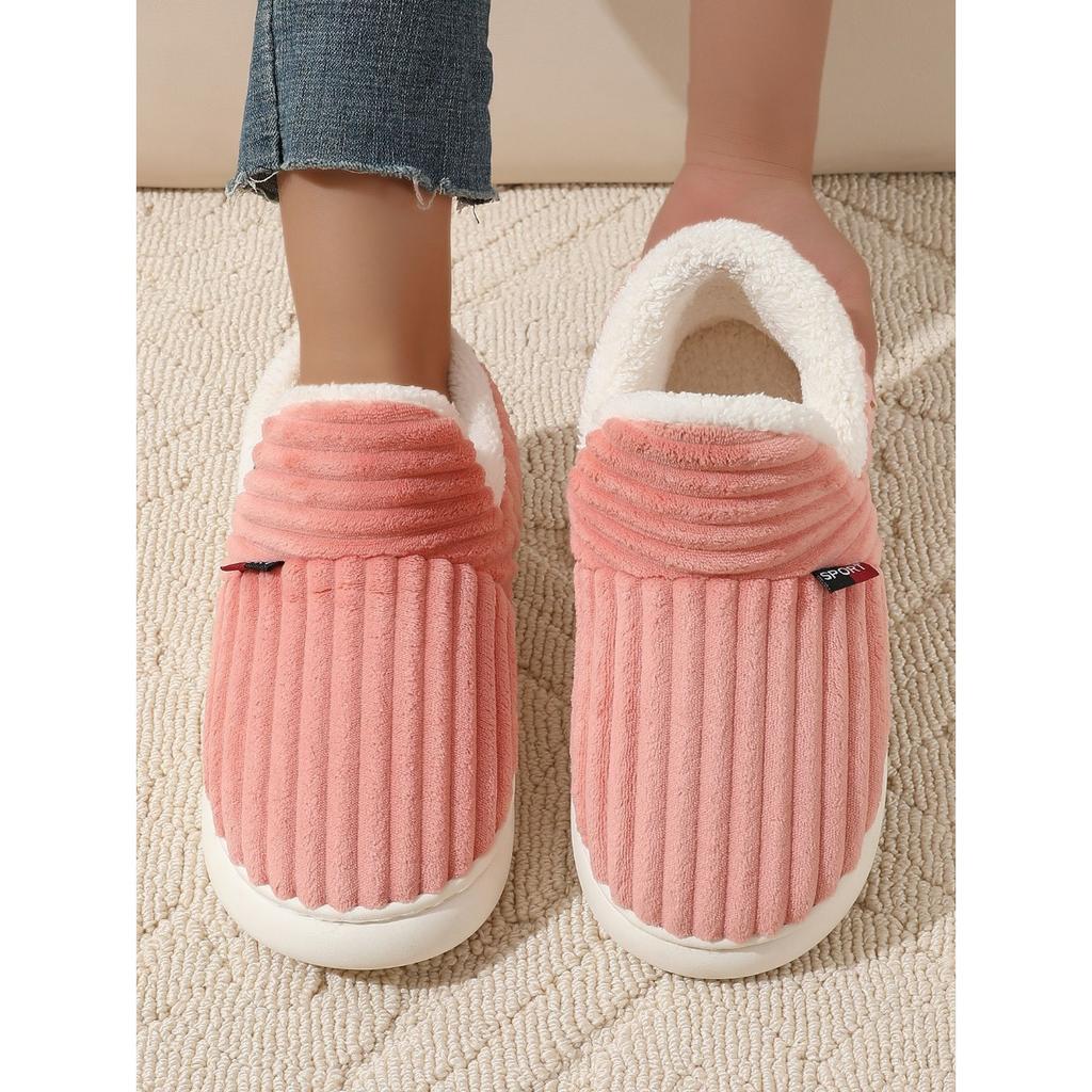High-top Cotton Shoes Winter Cold-proof Thick-soled Indoor Warm Plush Cotton Slippers Couple