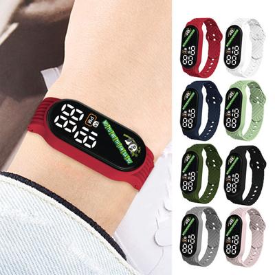 Modische LED-Sportuhr für Studenten, wasserdichte mehrfarbige elektronische Armbanduhr mit weichem Silikonarmband, stilvolles Geschenk für Männer und Frauen
