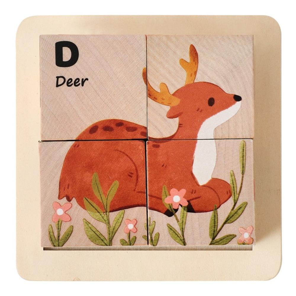 Movable Jigsaw Toy Animal Sliding Puzzle Montessori Educational Toy  Kids Birthday Gift