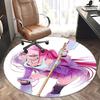 Pink Hair Girl,Fantasy Weapon Chair Mat Round Rug Office Carpet, Machine Washable, Non Slip, Suitable for Living Rooms, Bedrooms