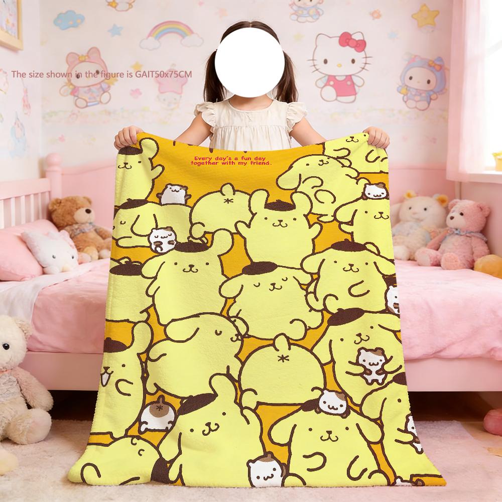 P-Pompompurin Cute Blanket For Soft Throw Blanket for Picnic Bed Sofa Home Bedroom Cozy Warm Comfortable