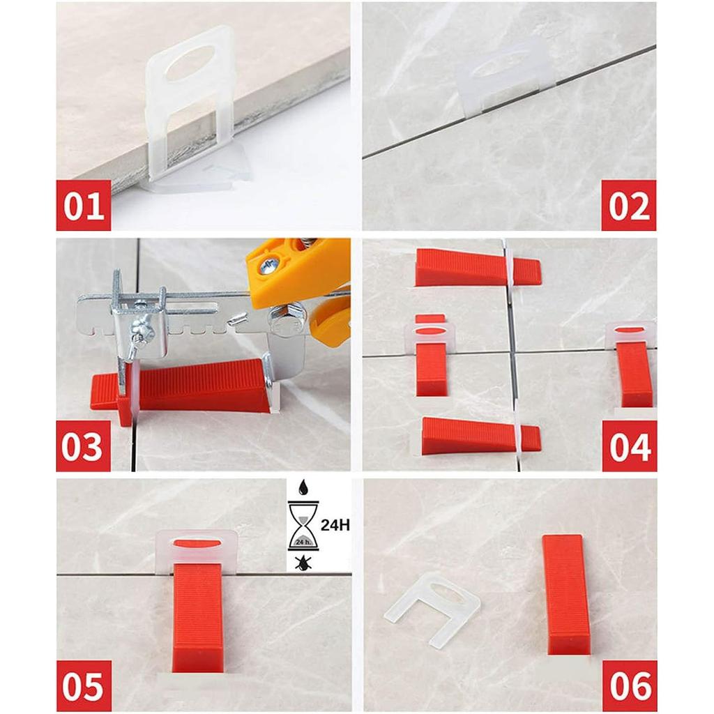 Tile Leveling System 2mm 300pcs Tile Level Wedge Spacer Plus 100pcs Reusable Wedges with a Tile Leveling Pliers