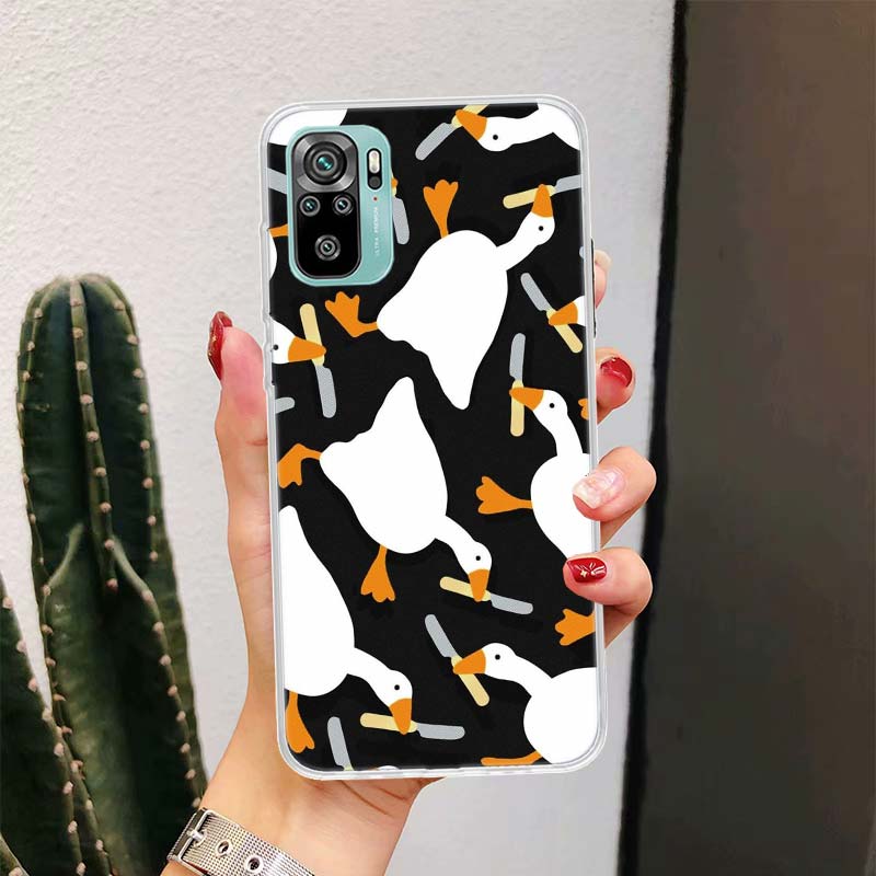 Cartoon Duck Goose Game For Xiaomi Poco X6 X3 Nfc X5 X4 F6 F5 Pro Phone Case F4 Gt F3 F2 F1 M5S M4 M3 M2 5G Fundas Coque X3 Nfc