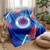Rangers FC Weiche Flanell-Fleece-Decke Leicht Gemütlich Warm Überwurfdecke für Sofa Bett Heimdekoration