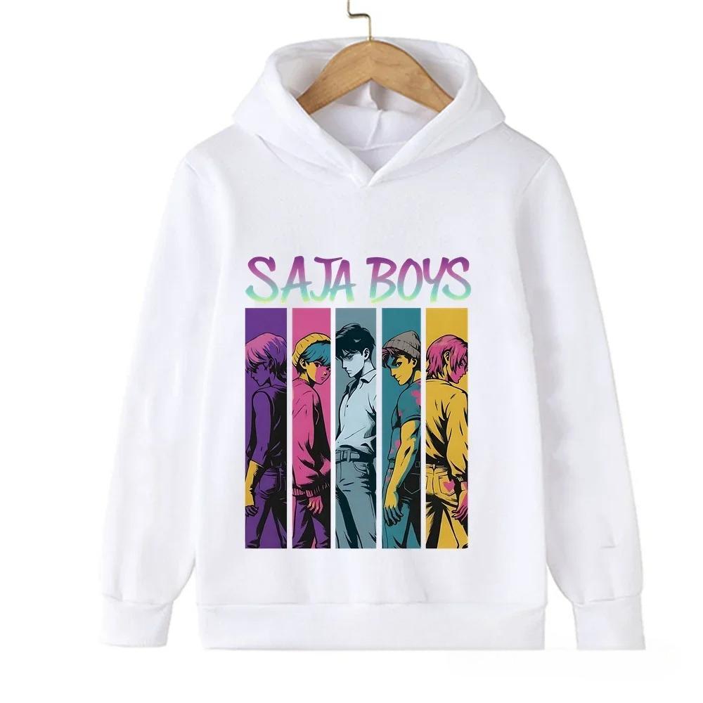 Kids Boys Girls Anime Clothes Kpop Demon Hunters Casual Fashion Warm Autumn Winter Saja Boys Hooded Children Hoodies Sweatshirt