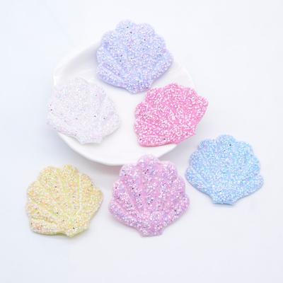 12Pcs Glitter Shell Patches Appliques DIY Crafts Sewing Supplies Headwear Hat Decor Scrapbooking