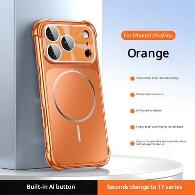 Für Magnetische Galvanik Hülle für Für Iphone 17 16 1 14 13 Pro Max Kameraschutz Kabelloses Laden Stoßfest Mattierte Rückseite