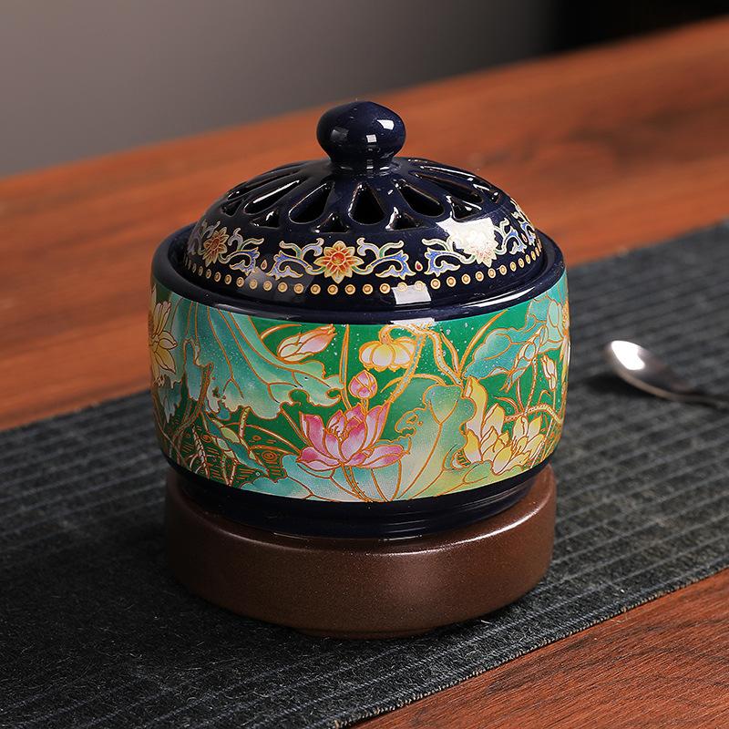 

Electric Incense Burners Agarwood & Essential Oil Heater Multi-Functional Incense Burner for Powder Chips and Oil