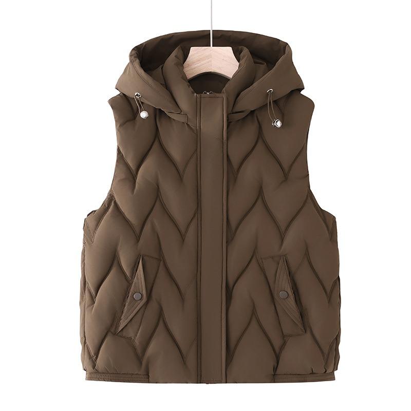 New Vest Vest Autumn and Winter Light Down Cotton Jacket Short Middle Aged and Elderly Wearing Vest Women