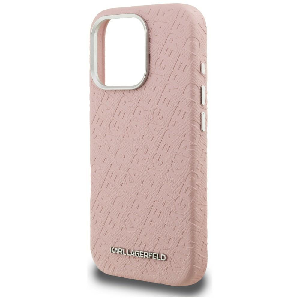 Karl Lagerfeld FW Stamped Karl MagSafe Case for iPhone 16 Pro Max Pink