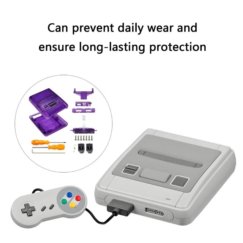 Shockproof Shell for Retro Gaming Console Clear Box Replacement Impact Resistant Case Shell Transparent Housing