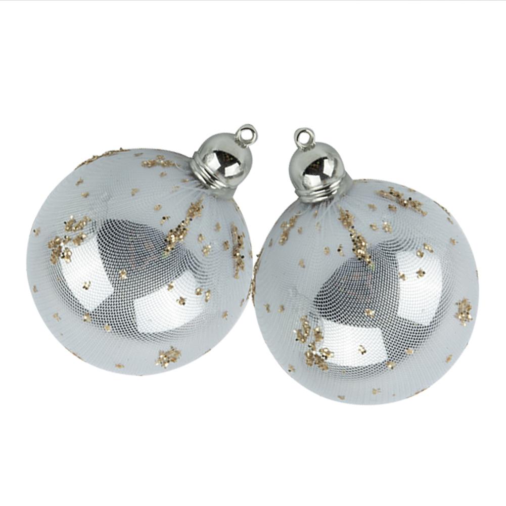 Zestaw 6 bombek choinkowych o średnicy 8 cm do dekoracji świątecznych i weselnych