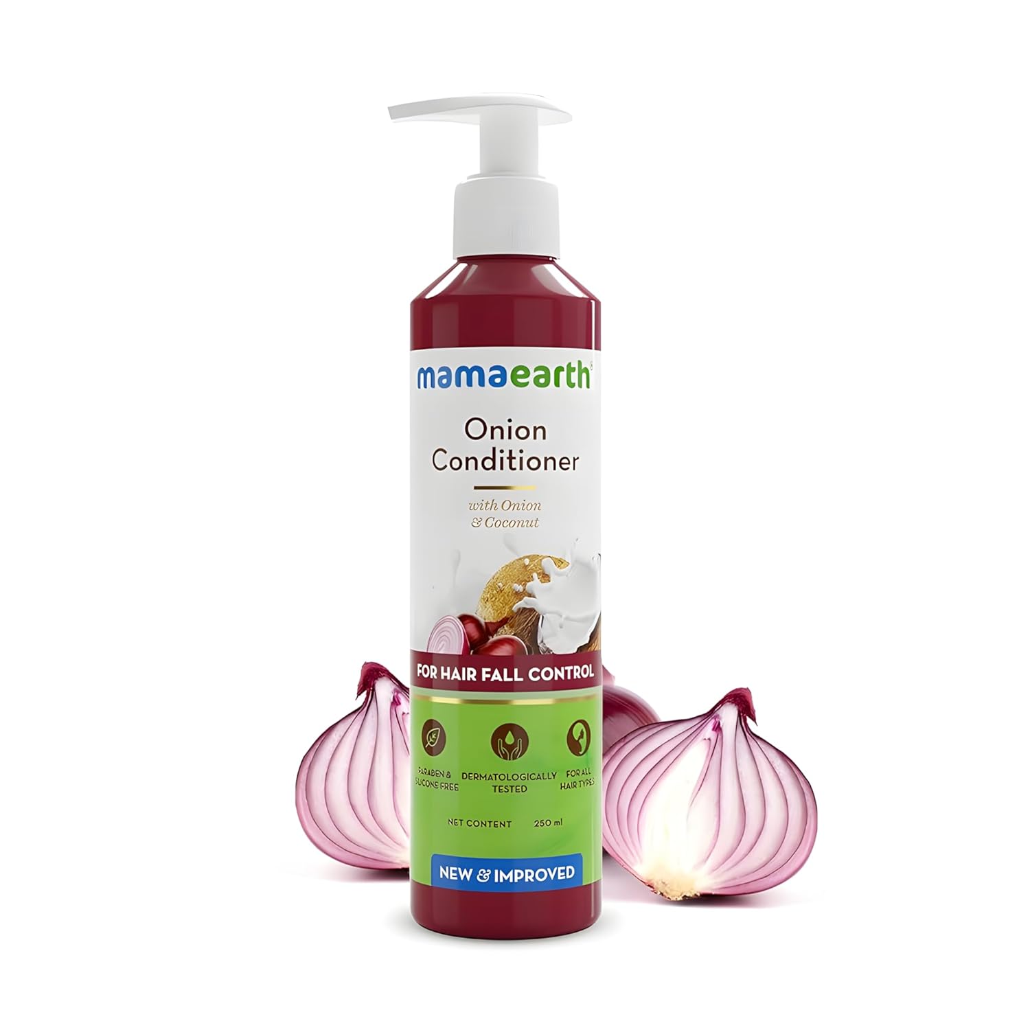 

Mamaearth Onion Conditioner 250ml Pack Of 1 | Hair Fall Control, Growth Support And Smoothness With Coconut Oil