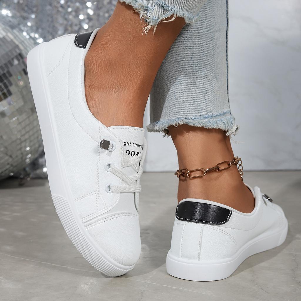 Women's Simple Casual Spring/Summer Plus Size New Low-Top Platform Sneakers Height-Increasing Thickened Comfortable Sole for Daily Commuting