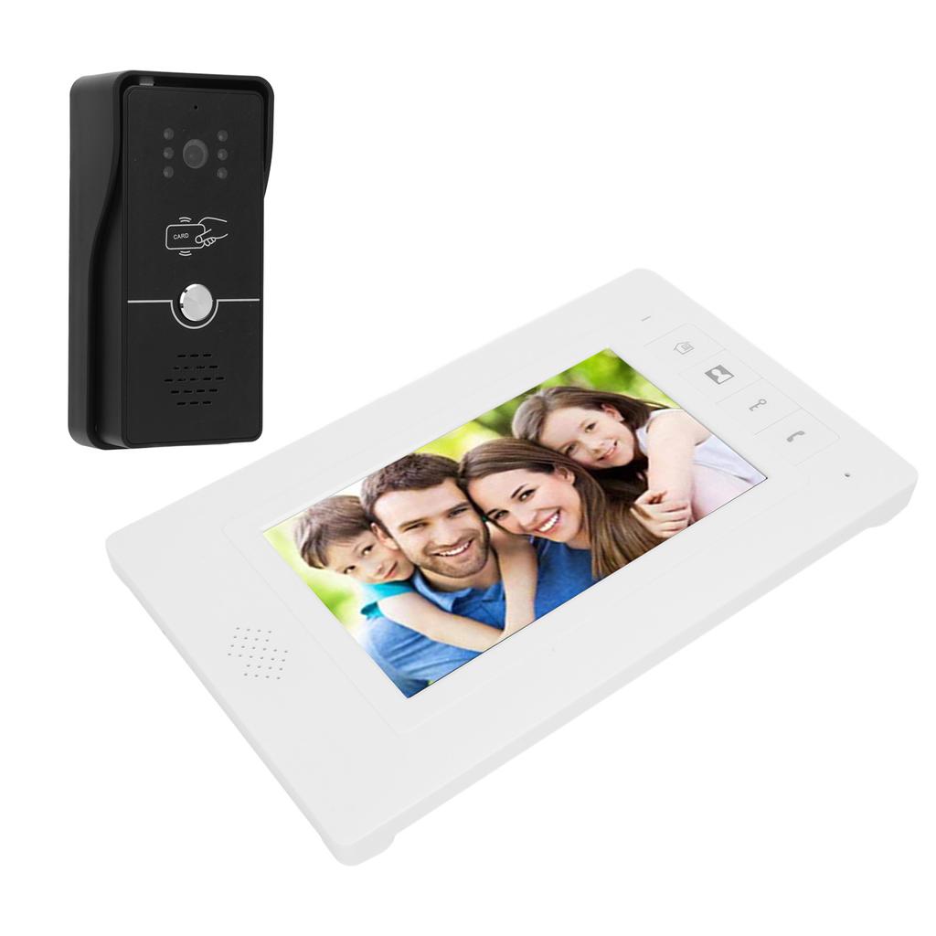 Système d'interphone vidéo filaire Écran LCD 7 pouces Vision nocturne Système d'interphone visuel grand angle 120 degrés