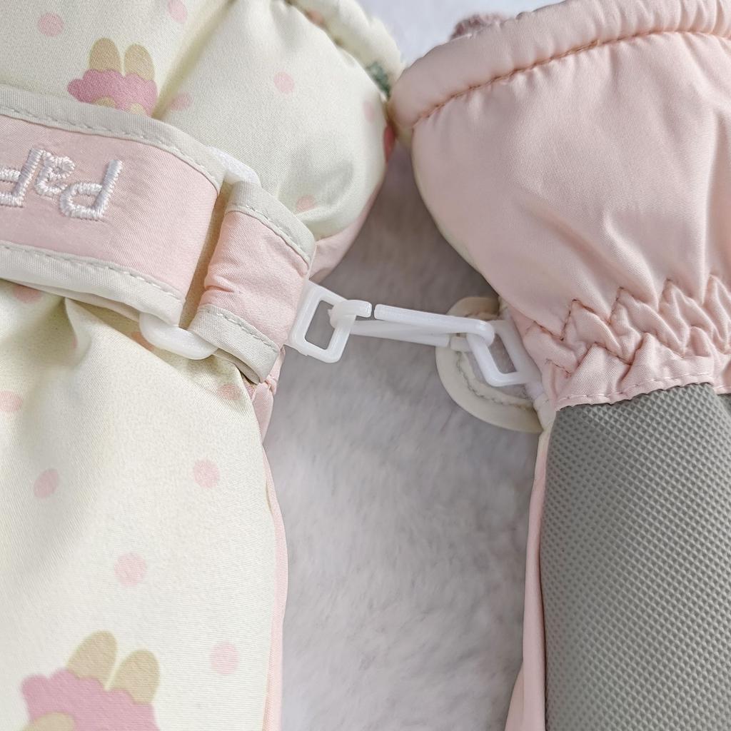 Ski gloves for women in winter cute fleece thickened touch screen warm cold and windproof electric car warm gloves