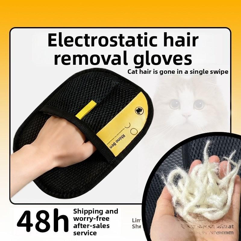 Electrostatic Pet Hair Remover Gloves for Cats