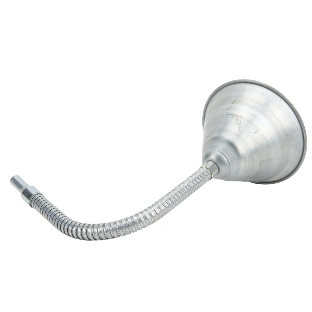 Universal Priming Funnel Carbon Steel Spout Funnel with 330mm 12.99in Flexible Hose for Cars Motorcycles Trucks