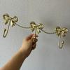 Iron Material Metal Bow Wall Hooks Golden Finish Modern Minimalist Hooks Wall Hook  Home Decor