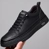 Autumn New Men's Shoes Men's Casual Board Shoes Light Luxury Versatile Soft-soled Casual Leather Shoes Fashion Trendy Shoes