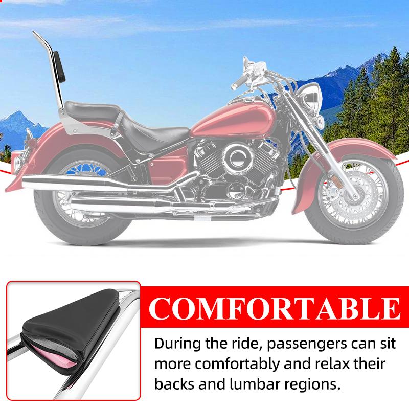 Abnehmbare Motorrad-Heck-Sissy-Bar Beifahrer-Rückenlehne Mit Polsterkissen Für Yamaha V Star 400 V Star 650 Klassische Modelle 1998-2018