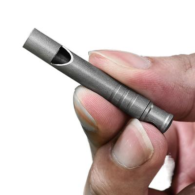 Outdoor Titanium Emergency Whistle Ultralight Mini EDC Whistle Necklace High Decibel Survival Whistles for Hiking Camping Trip