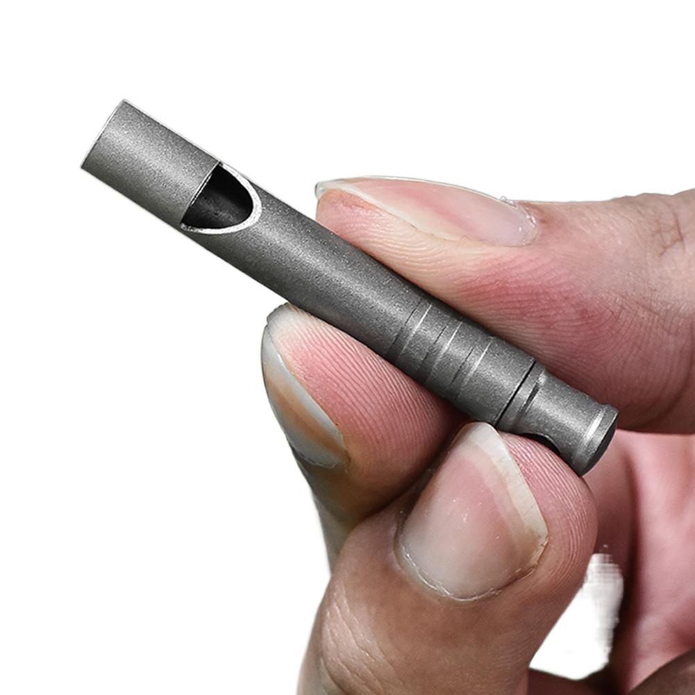 

Outdoor Titanium Emergency Whistle Ultralight Mini EDC Whistle Necklace High Decibel Survival Whistles for Hiking Camping Trip China Mainland