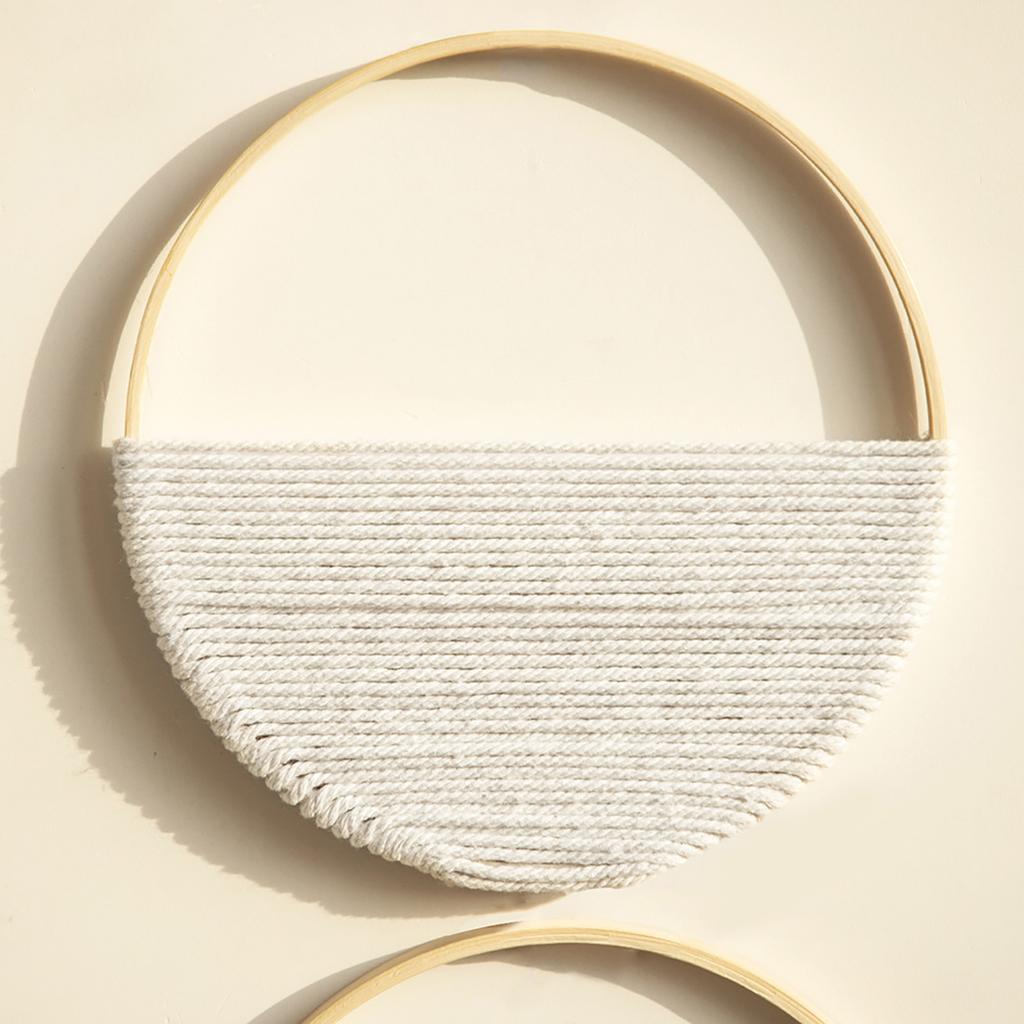 Pack of 2pcs Unique Woven Wall Hangings Round Shaped Wall Decor Bohemian Home Decorations for Apartments Dorm Crib