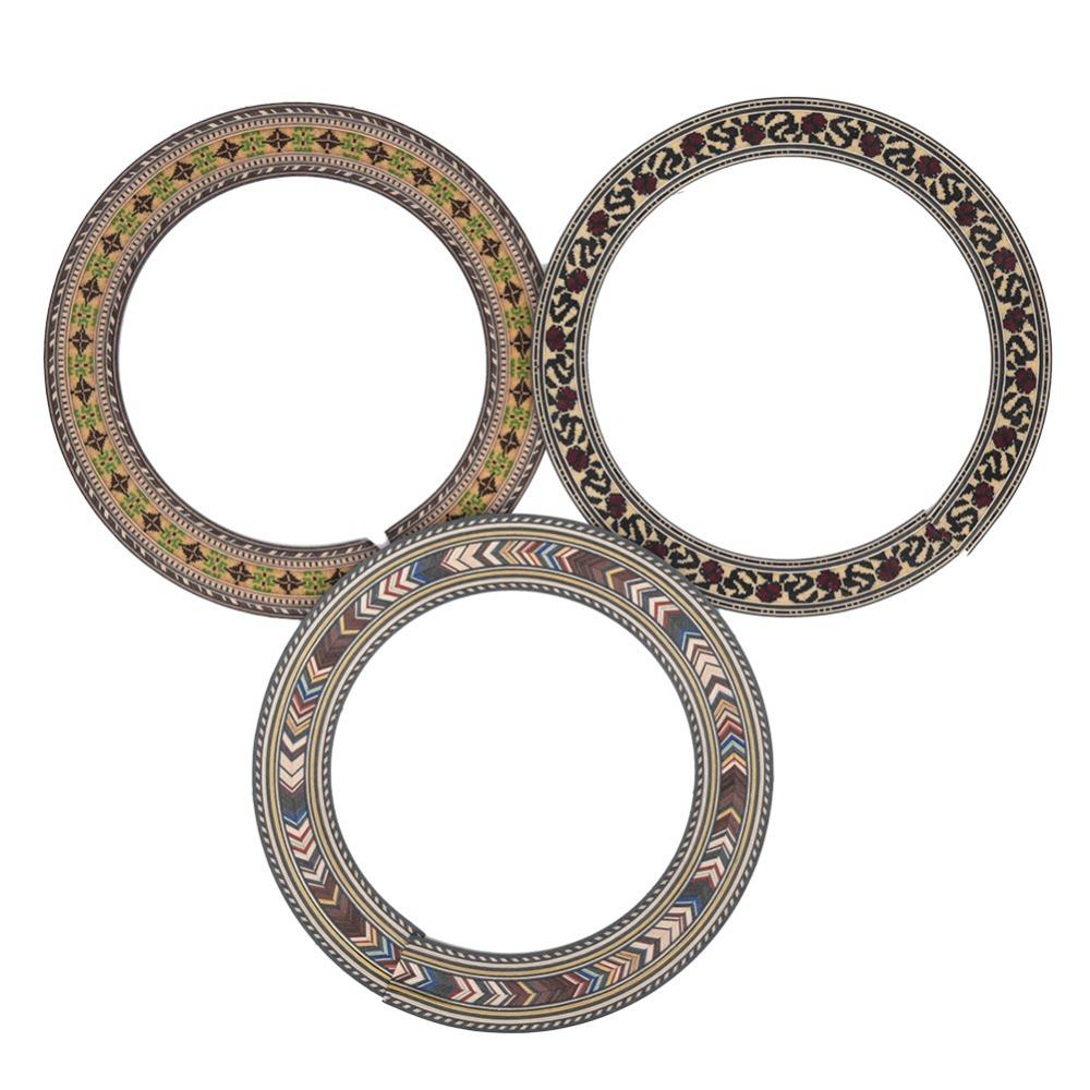 6PCS Wood Material Guitar Sound Hole Inlay Classical Guitar Inlay DIY Projects