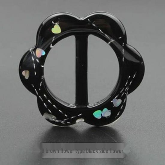 Resin Adjustable Japanese T-Shirt Knot Waist Buckle with Three-Speed Button & Scarf Clip