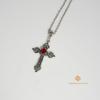 Punk Kristall Kreuz Anhänger Halskette Damen Gothic Schlüsselbein Halskette Halskette Ästhetischer Schmuck Bijoux Party Geschenke
