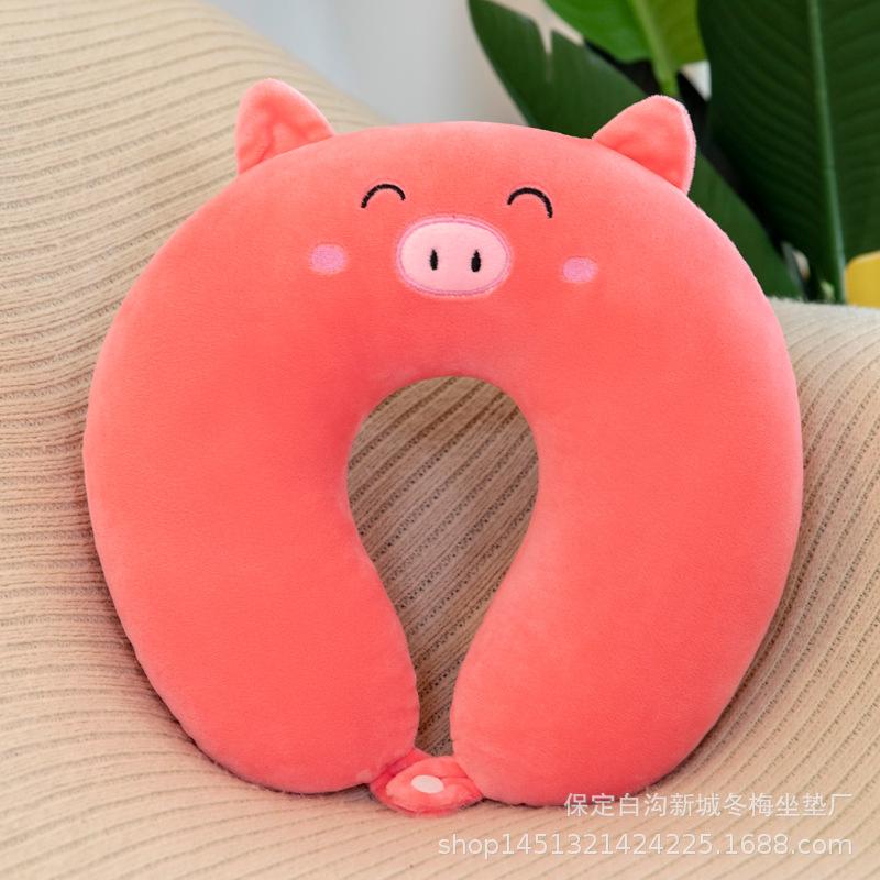Cute Cartoon Neck Pillow Throw Pillow U-shaped Pillow Plush Toy Comfortable Nap Pillow