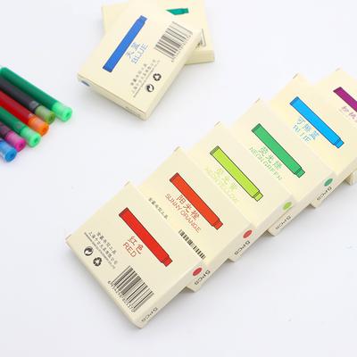 5pcs Portable Color Ink Cartridge for Fountain Pen Travel 12 Different Refill Office School A6294