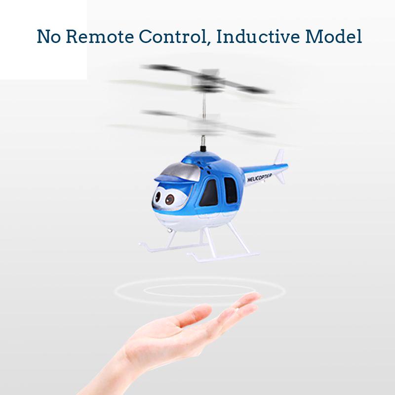 Little Cute Cartoon Induction Flying Vehicle Levitation Gesture Induction Airplane Helicopter Children's Toy YK07 Stylish Appearance